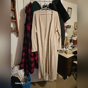 Old Navy Tan Ribbed Cardigan